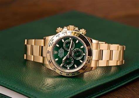 rolex green faced watch